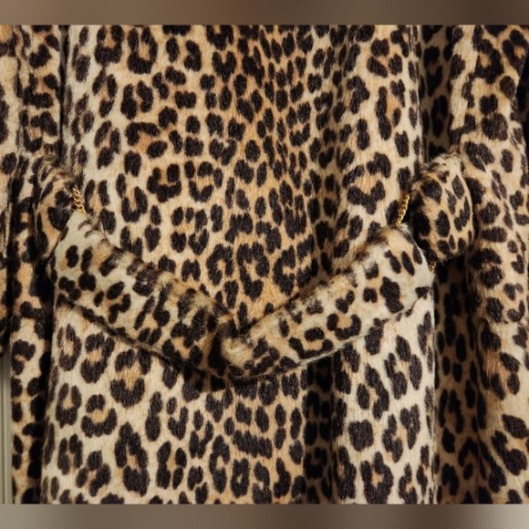 Rare Vintage 60s Leopard Faux Fur Coat by Fairmoor Somali