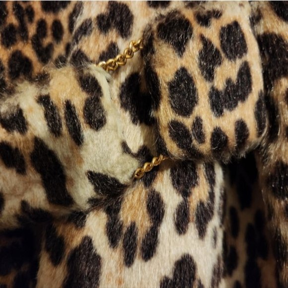 Rare Vintage 60s Leopard Faux Fur Coat by Fairmoor Somali