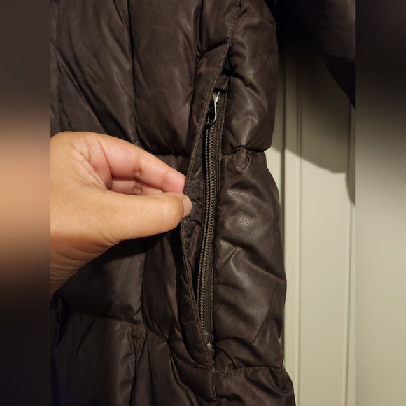 Vintage The North Face 600 Puffer Down Jacket Dark Brown with Detachable Hood