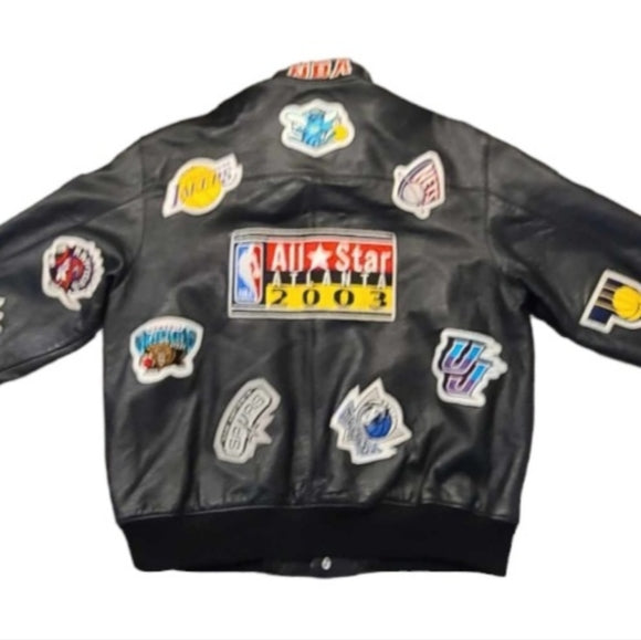 Rare Vintage NBA 2003 All-Star Game Leather Boomer Jacket