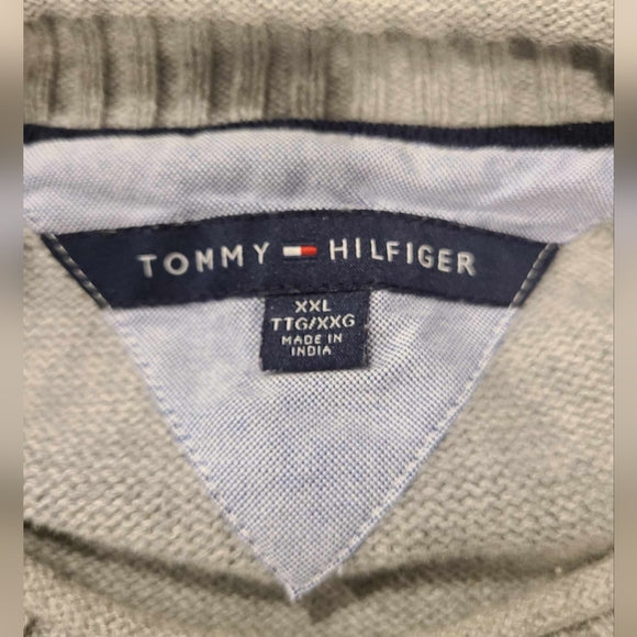 Vintage Tommy Hilfiger Gray Sweater 100% Cotton