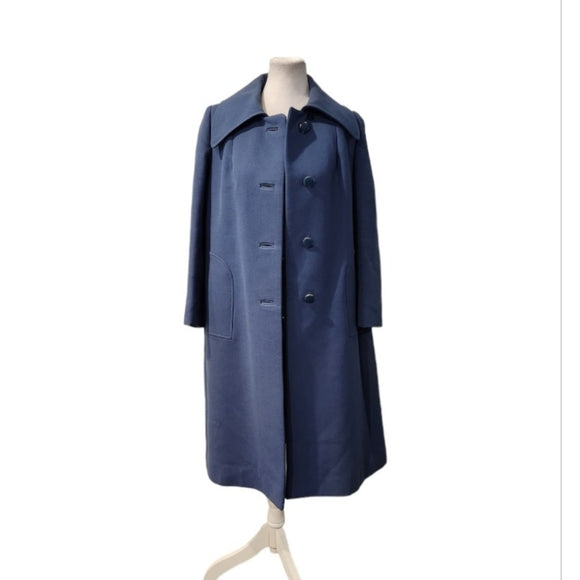 Beautiful Vintage Blue Wool Pea Coat
