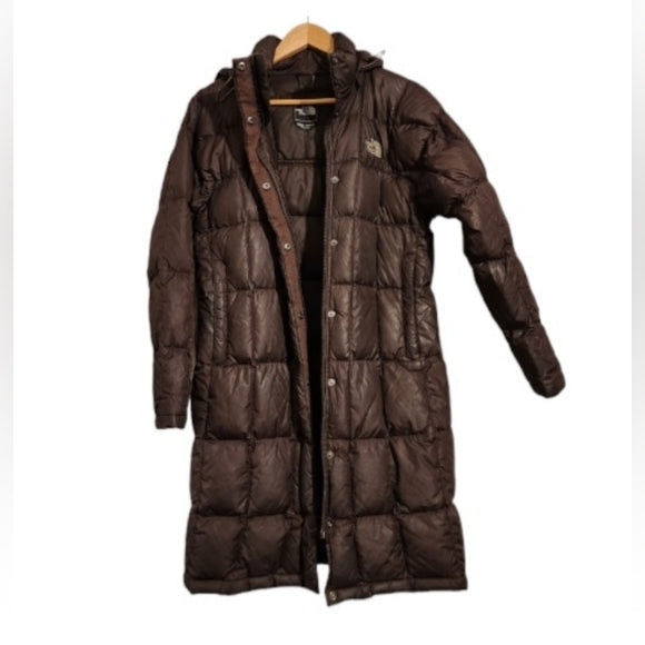Vintage The North Face 600 Puffer Down Jacket Dark Brown with Detachable Hood