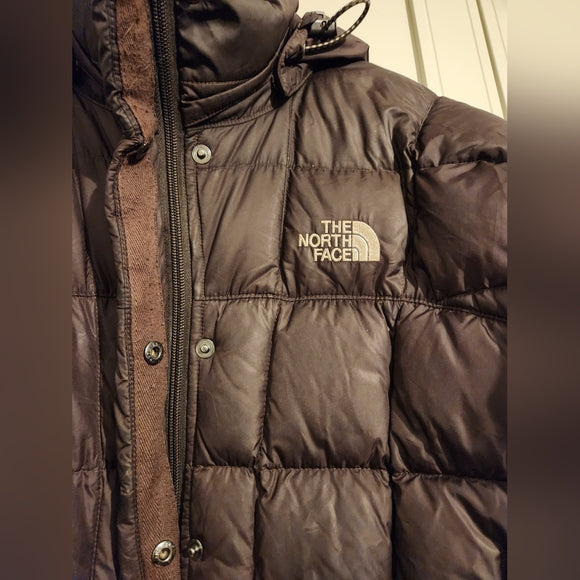 Vintage The North Face 600 Puffer Down Jacket Dark Brown with Detachable Hood