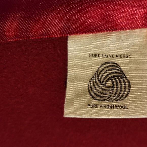 Vintage Eaton Red Wool Double Breasted Coat Fully Lined