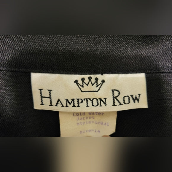 Vintage Hampton Row Black Blazer with Gold Buttons