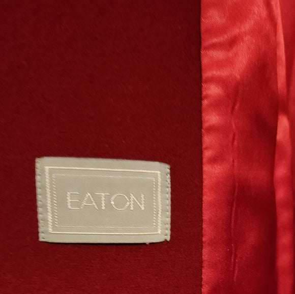 Vintage Eaton Red Wool Double Breasted Coat Fully Lined