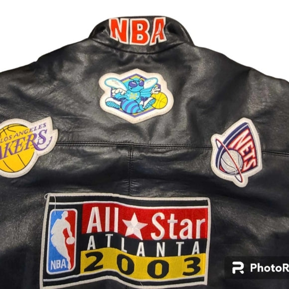Rare Vintage NBA 2003 All-Star Game Leather Boomer Jacket