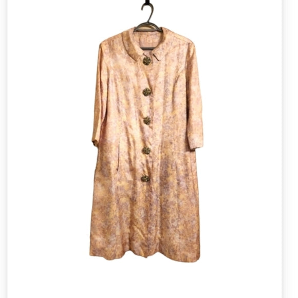 Vintage Pastel Satin Tailored Special Coat