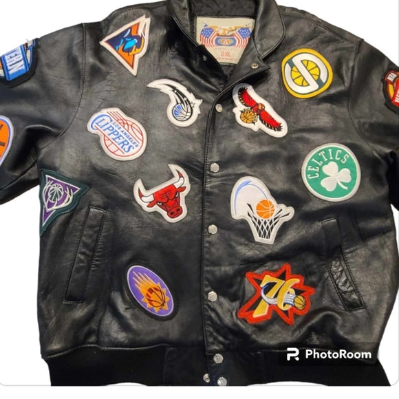 Rare Vintage NBA 2003 All-Star Game Leather Boomer Jacket