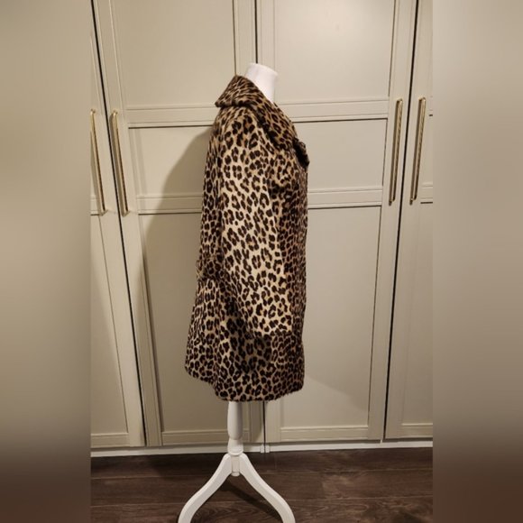Rare Vintage 60s Leopard Faux Fur Coat by Fairmoor Somali