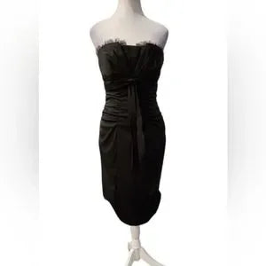 Vintage 1990s/2000s Cache Black Sweetheart Cocktail Dress