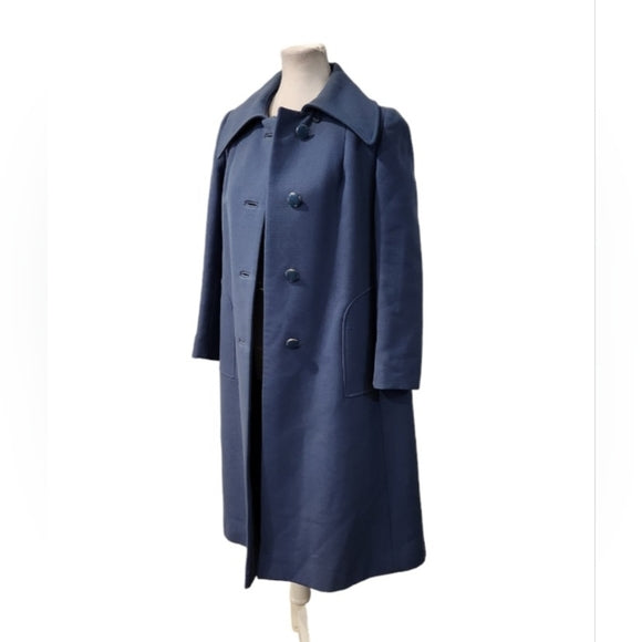 Beautiful Vintage Blue Wool Pea Coat