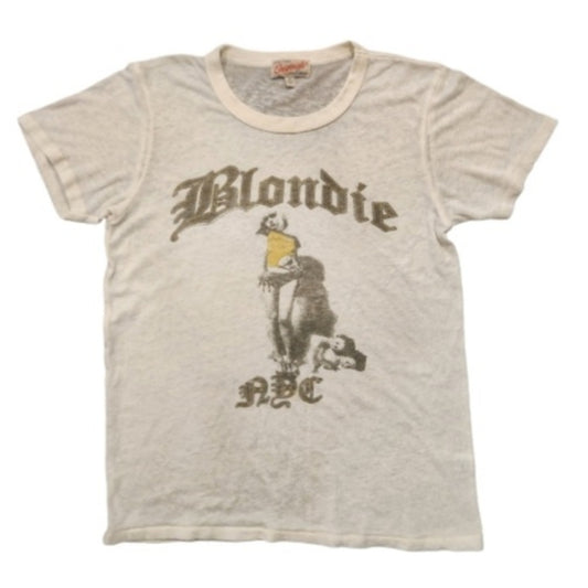 Vintage HTF Rare Blondie Single Stitch White T-Shirt