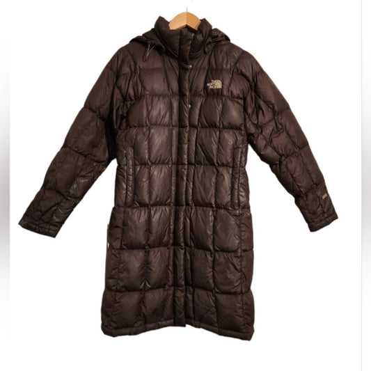 Vintage The North Face 600 Puffer Down Jacket Dark Brown with Detachable Hood