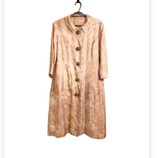 Vintage Pastel Satin Tailored Special Coat