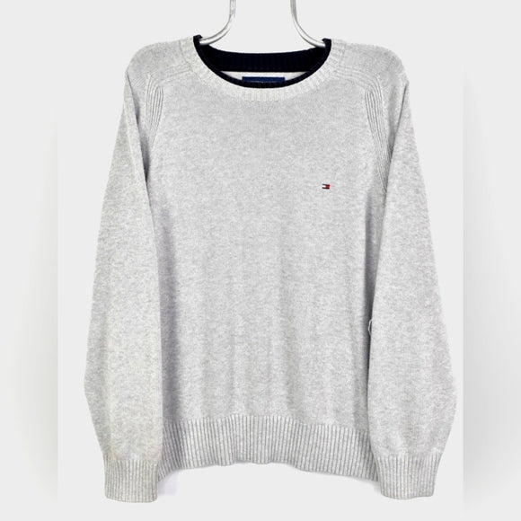 Vintage Tommy Hilfiger Gray Sweater 100% Cotton